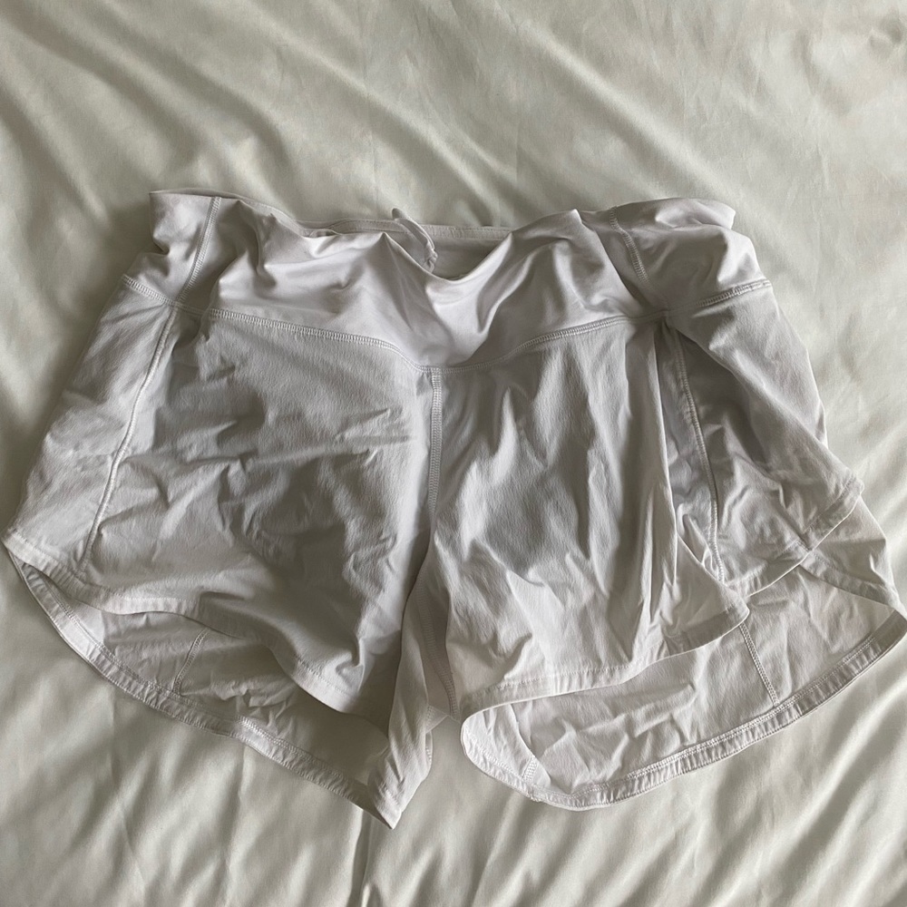 lululemon speed up shorts 4” white